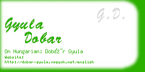 gyula dobar business card